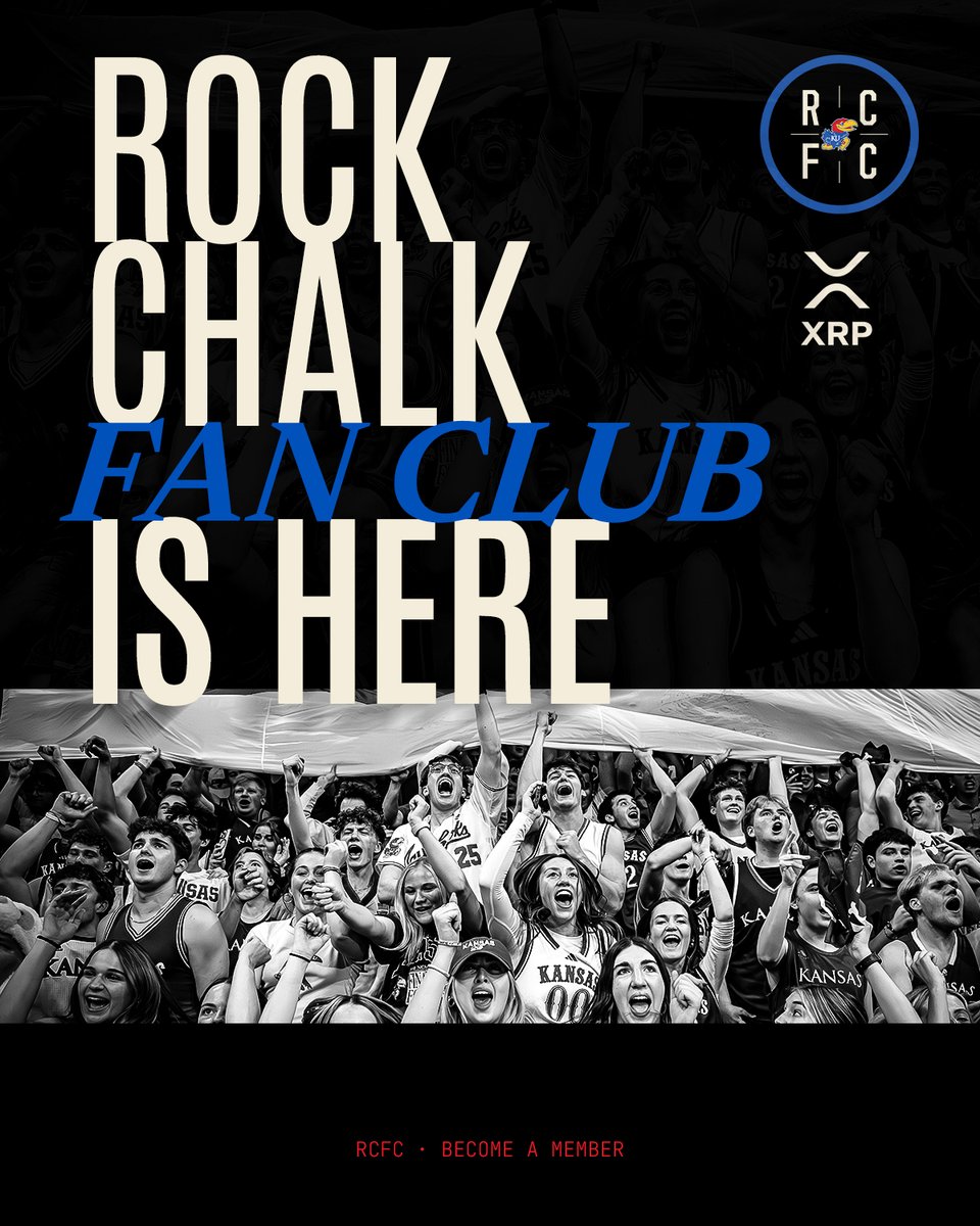 KUAthletics's tweet photo. Be a part of every moment. Become a member today! 

🔗→ https://t.co/6ciVpULa6f

#RockChalk x XRP https://t.co/fUMcqmNjVe