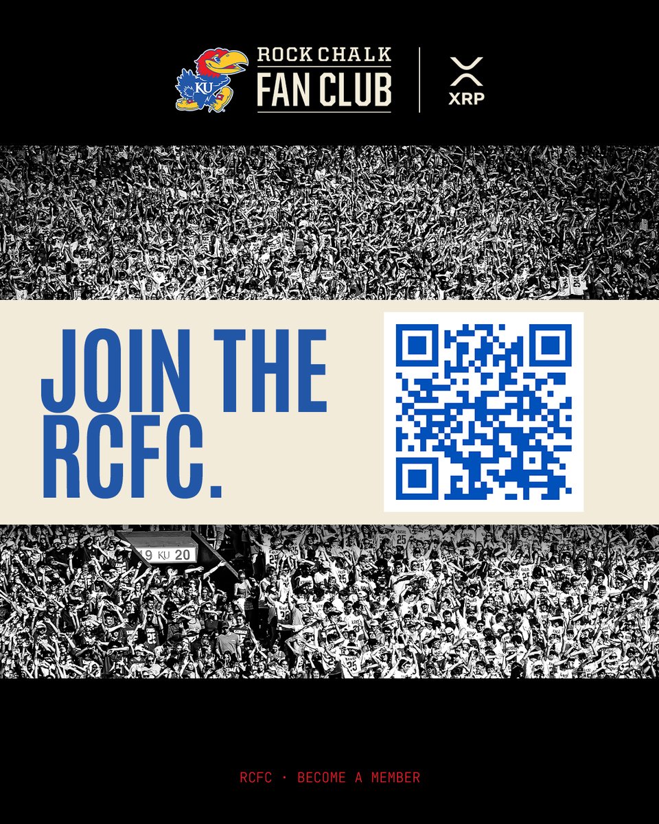 KUAthletics's tweet photo. Be a part of every moment. Become a member today! 

🔗→ https://t.co/6ciVpULa6f

#RockChalk x XRP https://t.co/fUMcqmNjVe
