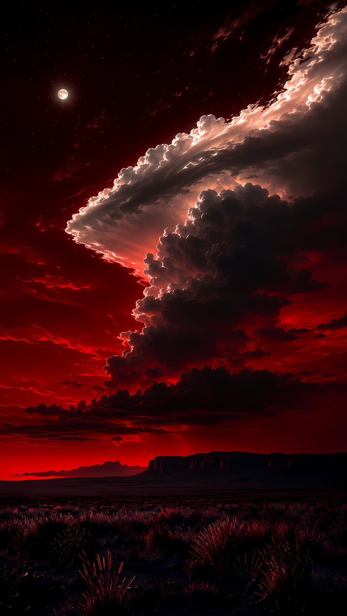 Ailord119's tweet photo. Under the blood moon, silence awakens. 🌑

Crimson moons, shadowed mountains, sleeping cities, and lonely forests drift through the same dark dream. Even beneath a solitary streetlight, the night feels alive with something unspoken.

Which part of this red night stays with you? https://t.co/mA3qISKzIM