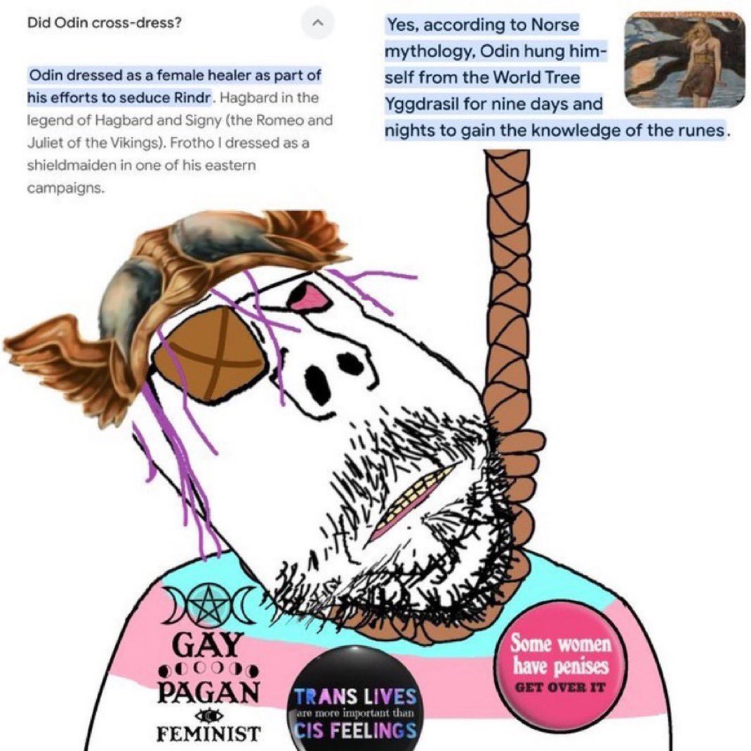 suretol's tweet photo. @TNDTKD1488 @AliensareAngel1 @KnightsTempOrg @LibsHateUs gay? like your fake ass god odin? https://t.co/rAstDc2oGG