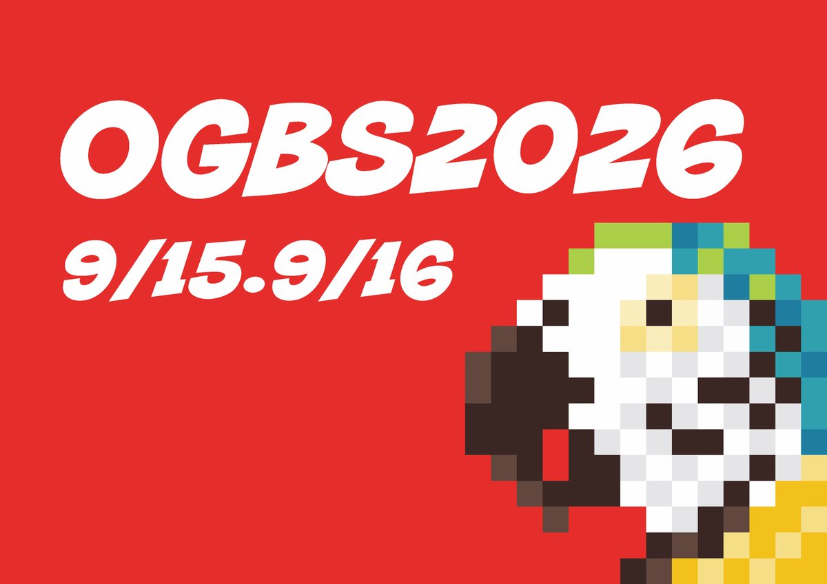 kamodotp's tweet photo. 「OGBS 2026 クリエイターゾーン」に出展します。
ブース番号：cz07 です。

［開催概要］
日程
2026.9.15(火) ／9.16(水) 両日とも 10:00～17:00
会場
東京池袋・��ンシャインシティ 展示Dホール
#ogbs2026 #ドット絵 https://t.co/gqK9wg9c3O