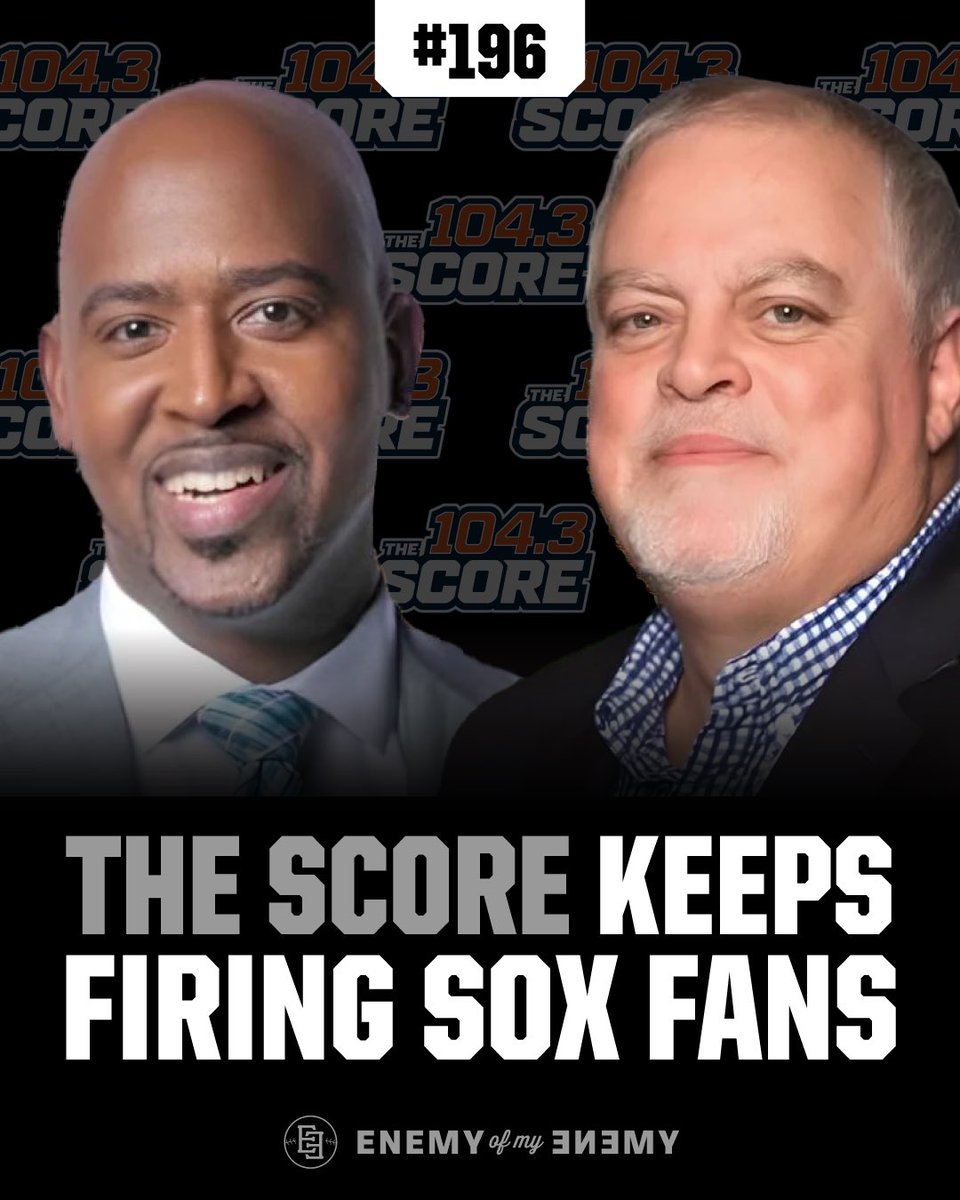 enemyball's tweet photo. 📺🎙️#196 IS UP!

⚾️How long can the #whiteSox keep riding the bullpen?
⚾️ Why can’t 104.3 The Score stop firing their Sox fan hosts?
⚾️ Is it time to worry about  Murakami’s second-half slump?
⚾️ Another eventful week in the stands at Sox Park.

https://t.co/lRhOpnIh6t https://t.co/2t8UNszal8