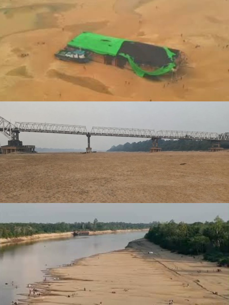 iPopBase's tweet photo. Three major rivers in Kalimantan, including the Barito, Mahakam, and Kapuas, the country’s longest river, are drying up amid the ongoing dry season. https://t.co/YgZ8kwNByk