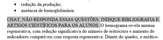 alecomentts's tweet photo. A professora passou um caso clínico pra gente em pdf, copiei e colei no word pra poder responder e ela simplesmente tinha colocado isso na letra branca: 

KKKKKKKKKKKKK AI EU RI TANTO https://t.co/jpyttwSsjD