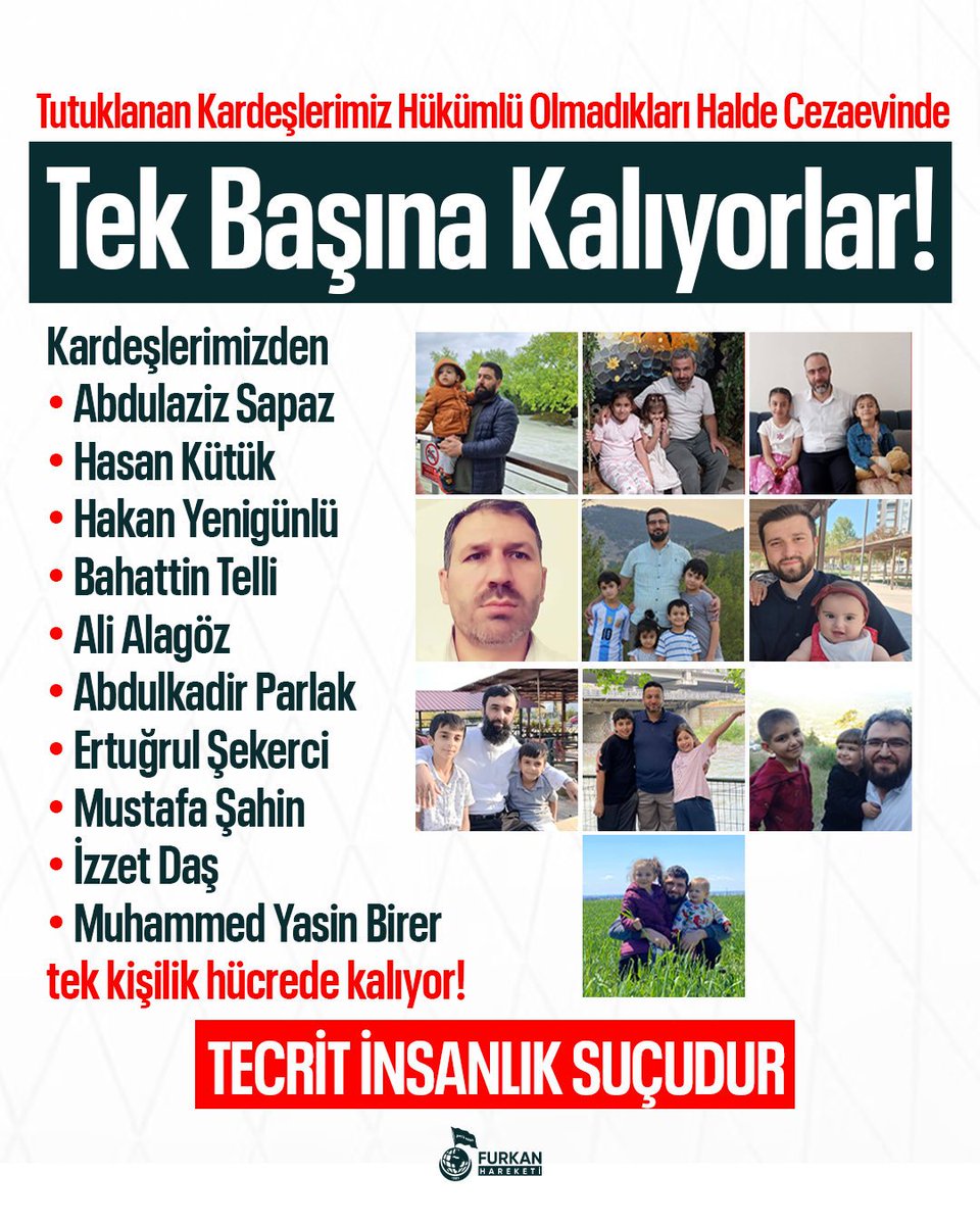 VanHafize's tweet photo. FurkanGönüllülerine Ozgürlük
TecritZulmüne SonVerin
#YeterArtık 
Bu zulüm devam etmez elbet bir gün ADALET gelir https://t.co/xlRPpkzkIP