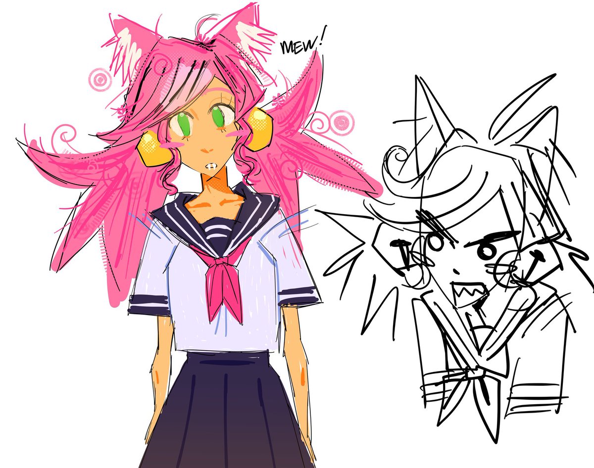 mangothiccc's tweet photo. #DELTARUNE shes a mew mew girl and shes saving the day smth in japanese that i dont understandd https://t.co/k1GX9jyeX2