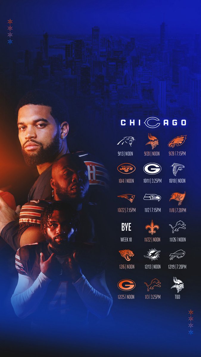 ChicagoBears's tweet photo. Refresh that lock screen 📲 https://t.co/DyoFB1F3n6