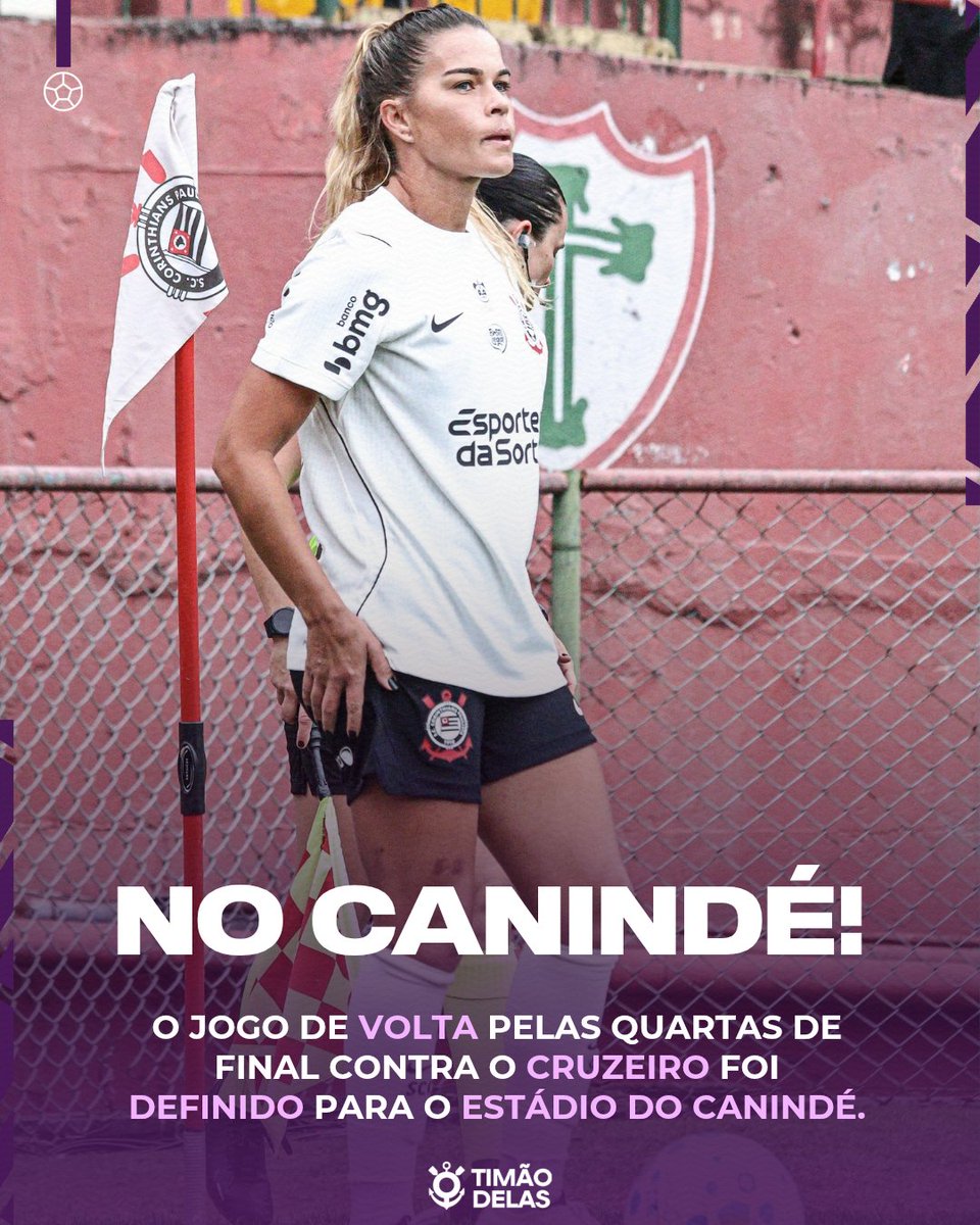 TimaoDelas's tweet photo. O jogo de volta das quartas de final do Brasileirão Feminino, entre Corinthians e Cruzeiro, já tem local, data e horário definidos.

As Brabas recebem o Cruzeiro no Estádio do Canindé, na próxima segunda-feira (7/9), às 17h.

O que acharam da escolha, Fiel?

📸 @phsa_futebol https://t.co/yybtrM4uJv