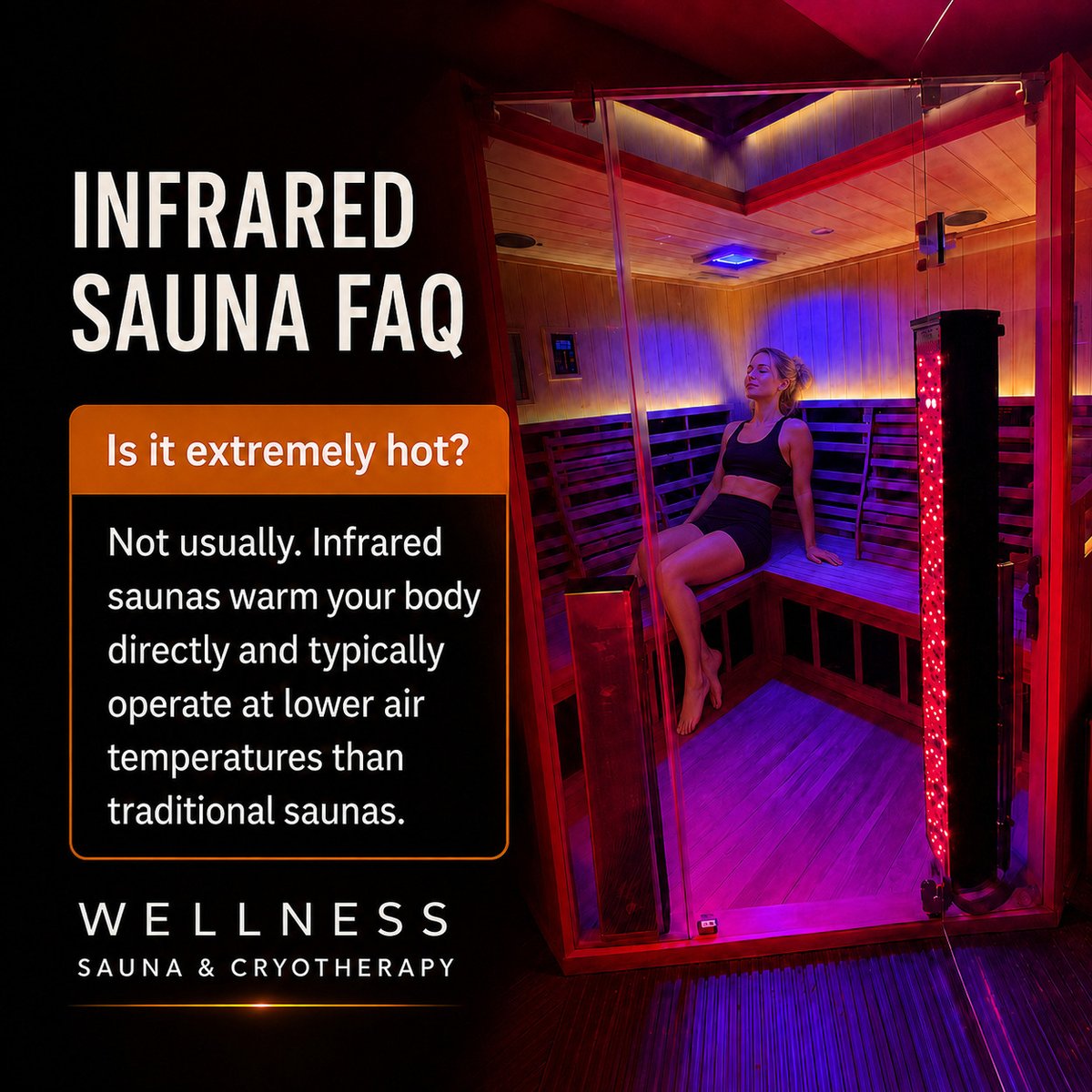 wellnessSnC's tweet photo. Is an infrared sauna extremely hot? 🔥 Not usually. Infrared saunas warm your body directly and typically use lower air temperatures than traditional saunas.

Book a private session in Las Vegas:
https://t.co/Si06QVZUJk https://t.co/k8ePM2GFxZ