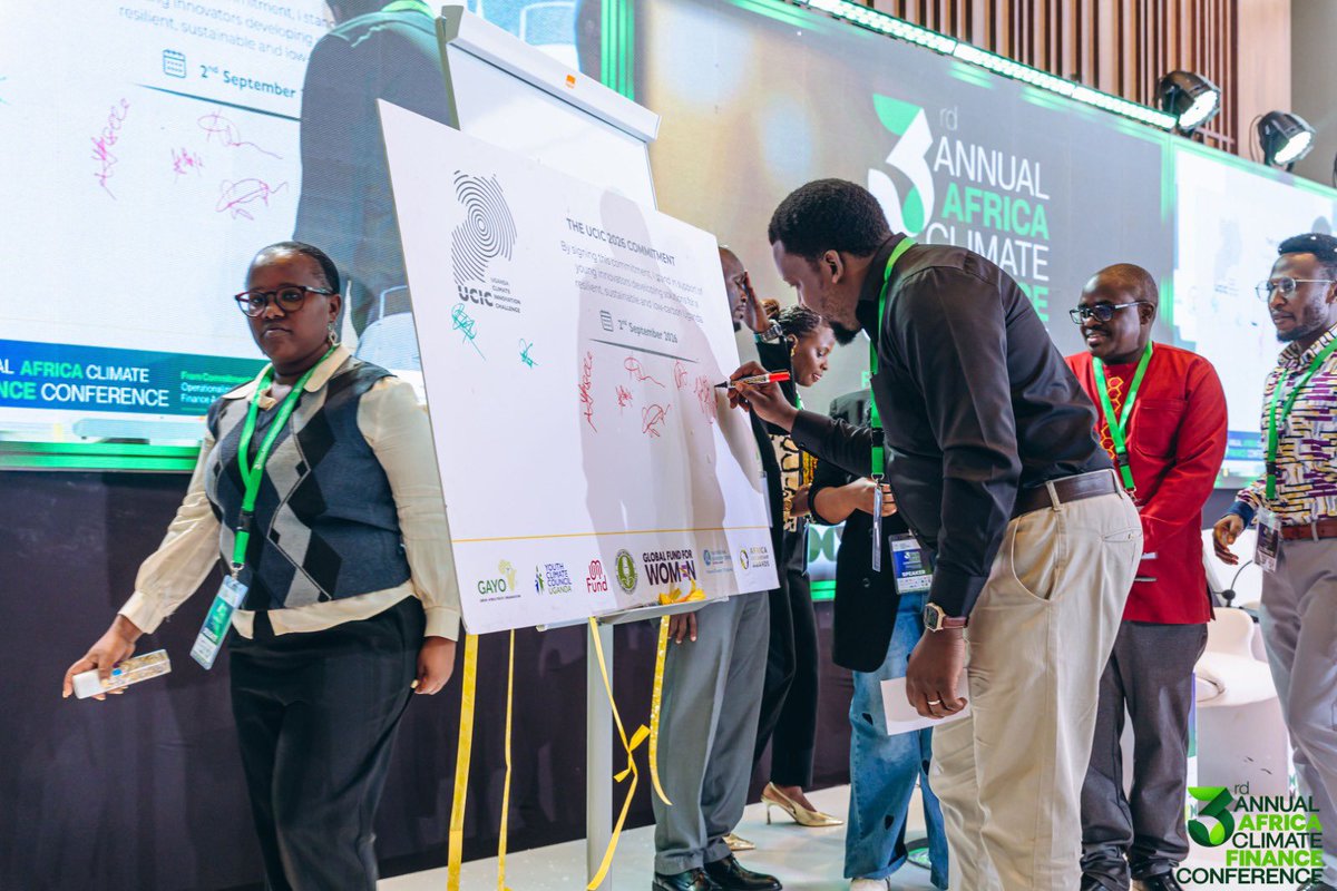 GayoUganda's tweet photo. Today, we officially launched the Uganda Climate Innovation Challenge (UCIC) 2026 at the 3rd Annual Africa Climate Finance Conference (#3ACFC26), marking an important step towards strengthening Uganda’s #ClimateInnovation ecosystem.
UCIC 2026 is creating a national platform for young innovators, entrepreneurs, researchers, creatives, startups and community solution-builders to showcase ideas and solutions addressing Uganda’s climate and environmental challenges.
With a UGX 37 million prize pool, the challenge will support promising innovations while creating pathways for #Mentorship, #Incubation, partnerships, investment and greater visibility.
From #RenewableEnergy and #CircularEconomy to #RegenerativeAgriculture, forestry, biodiversity and creative approaches to climate action, UCIC is opening space for diverse solutions that can contribute to a more resilient, sustainable and low-carbon Uganda.
Applications are still open. The ideas are here. The opportunity to turn innovation into impact starts now.
#UCIC2026 #ClimateInnovation #YouthInnovation #ClimateAction #GreenEntrepreneurship #CircularEconomy #GreenJobs #ClimateFinance