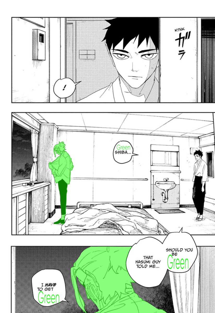 StuffToon's tweet photo. What’s your favorite moment of the Green Shiba arc so far? https://t.co/fGbh3utQGp
