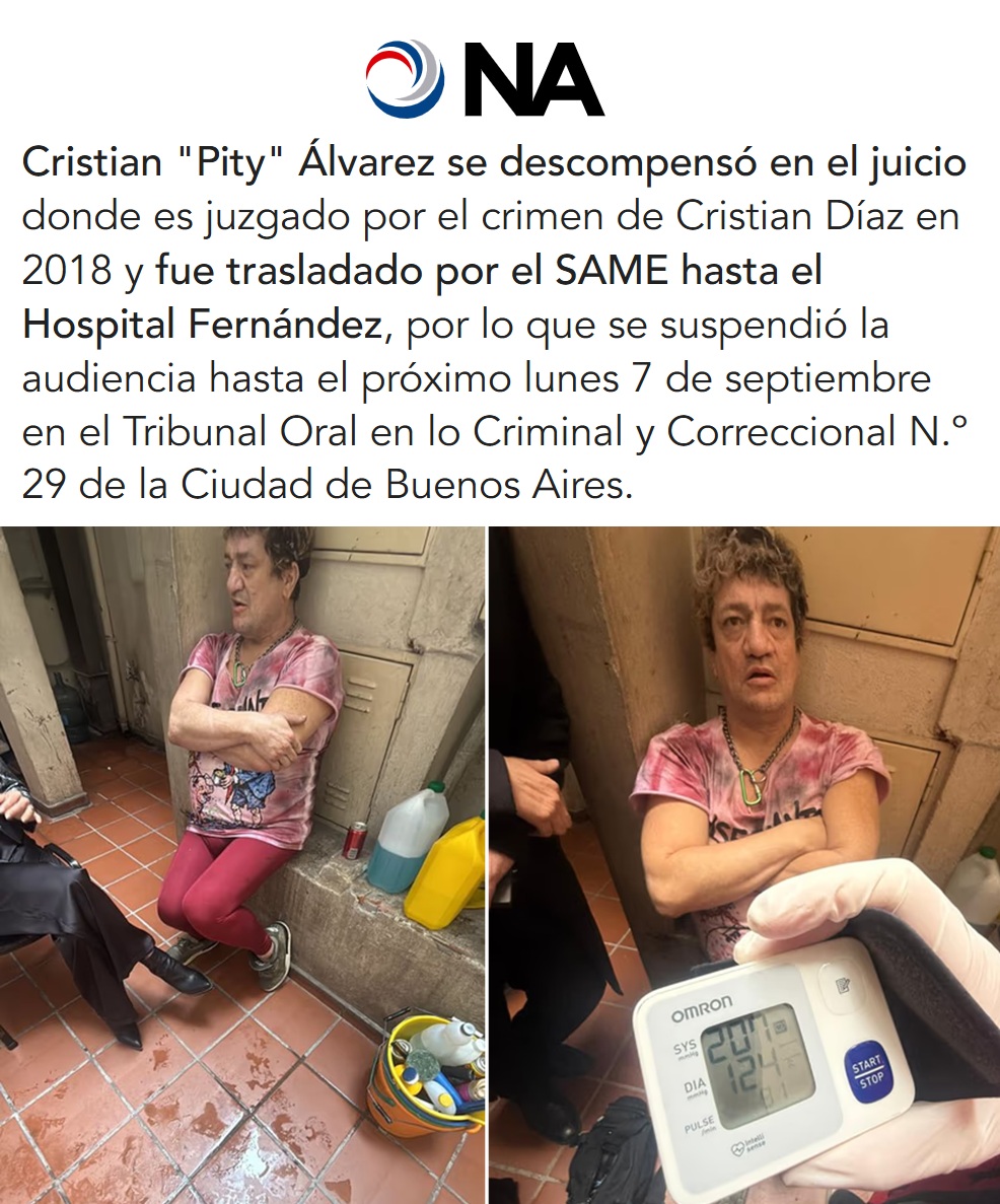 porquetendencia's tweet photo. "Pity Álvarez":
Porque informan que sufrió una descompensación durante el juicio por el crimen de Cristian Díaz https://t.co/jeX0MxsBHO