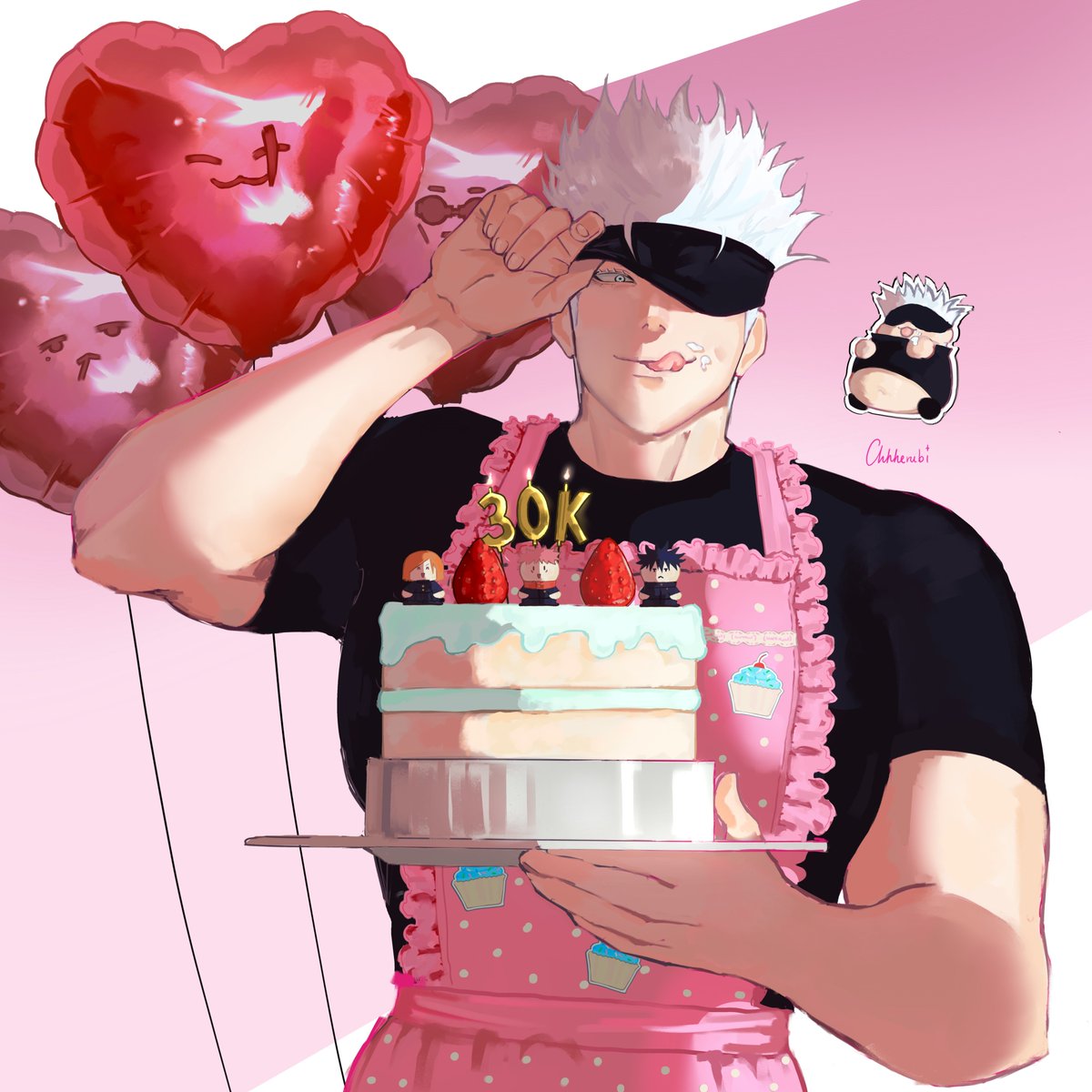 chhherubi's tweet photo. my entry for @F_tality0 's DTIYS challenge😽 #cakeudtiys26 #gojo https://t.co/O4w2tiZl44