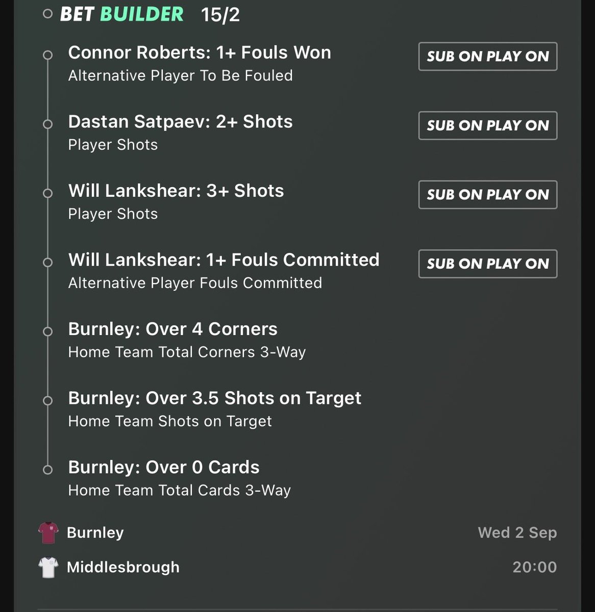 BetLabFootball's tweet photo. Burnley vs Middlesbrough ⚽️🔜💰

Roberts Foul Won
3,1,1,2,3

Satpaev Shots
3,2,4,3,2

Lankshear Shots
4,3,6,5,1

Lankshear Fouls Committed
2,3,3,1,0

Burnley Corners
5,14,5,5,4

Burnley SOT
4,6,3,6,4

Burnley Cards
3,0,2,1,1

📊@StatsHubCom 

#Gambling𝕏 #GamblingTwiiter https://t.co/lvdaoRZWHD