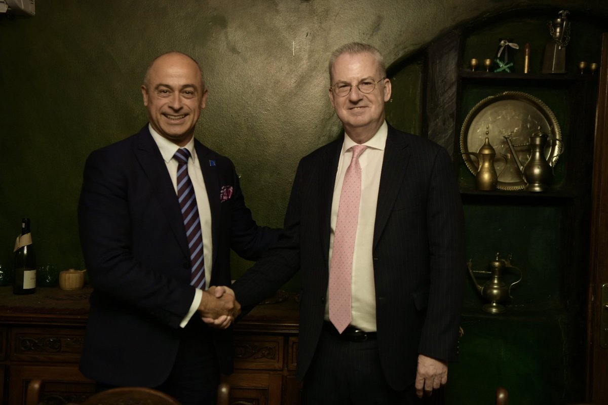 EUAmbKS's tweet photo. Glad to meet @EULEXHoM Lopes. I look forward to working with him &amp; our local and international counterparts to help strengthen #RuleOfLaw in Kosovo, also with @EULEXKosovo's forensic experts providing support in determining the fate of missing persons.

#TeamEurope

#EUbyYourSide https://t.co/9o38AwzV0h