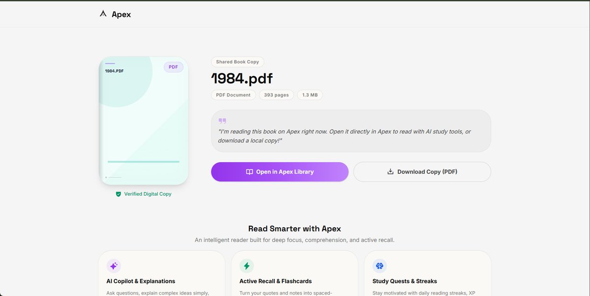 iom_future's tweet photo. implemented a share feature on Apex, user can share books with friends, and very soon in the app, would be as seamless as AirDrop
v2 work in progress https://t.co/1dXSud5r0E