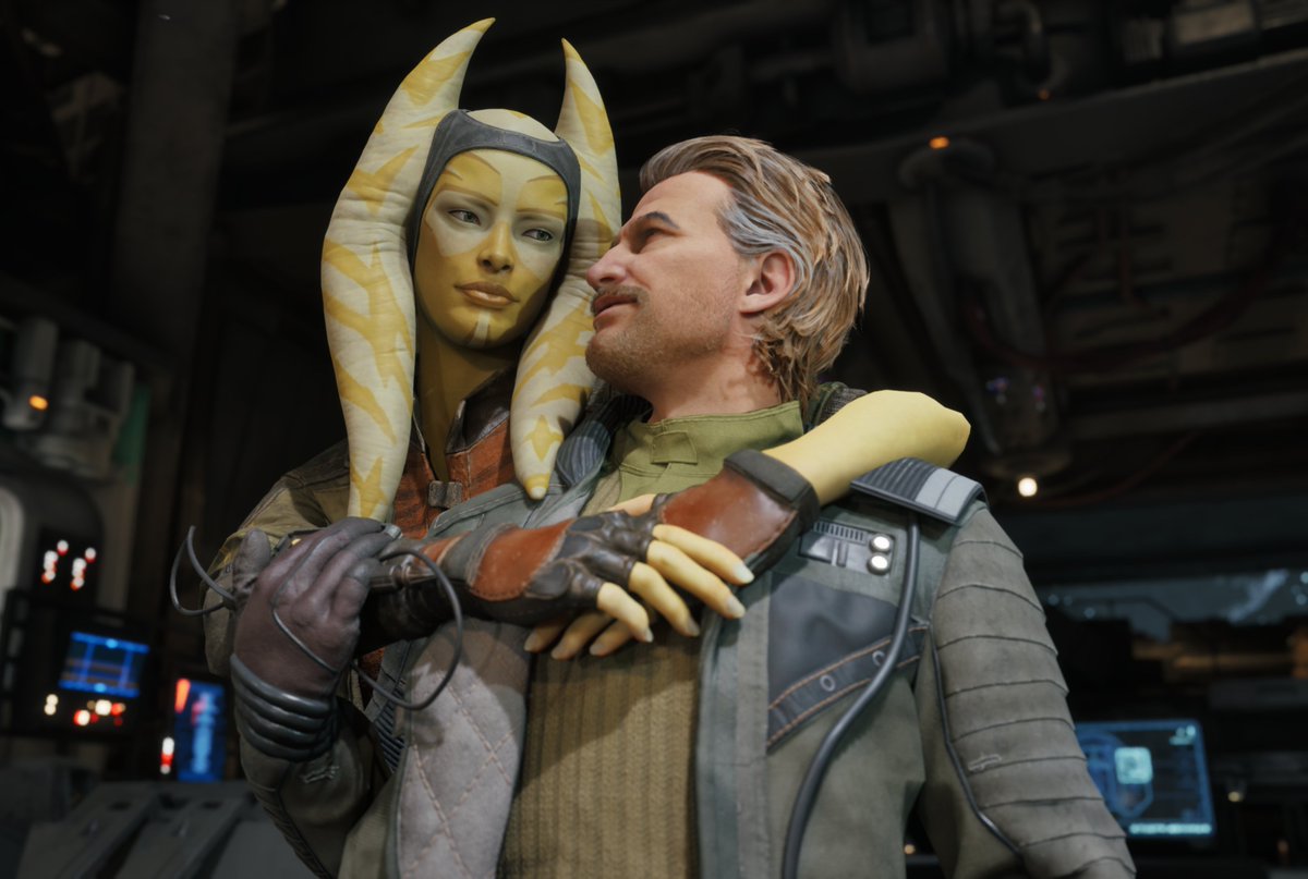 praufreading's tweet photo. I'm not nearly done with Zero Company's story, but as of right now I hope there ends up being a little more between Runa and Hawks than just partners in mercenary work.

#StarWarsZeroCompany #VirtualPhotography #VPportraits https://t.co/ip9Z8KJTJu