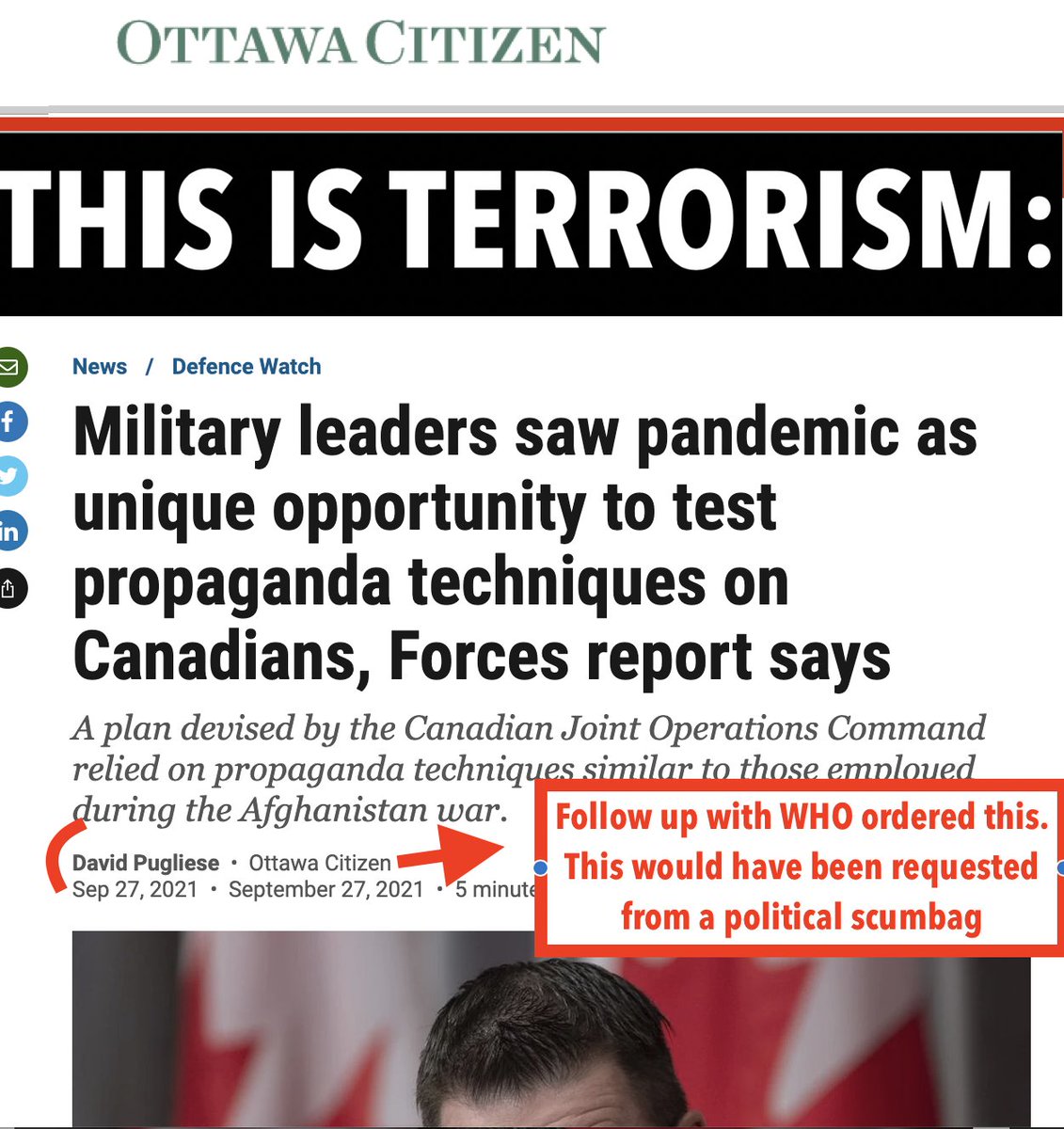 CryHarderLibtrd's tweet photo. @Kelsisheren @Vets4FreeCanada @officersmess @PeteHegseth @KatKanada_TM @truckdriverpleb @TruthSeek01011 It's UNDENIABLE. 
That this is a CALCULATED ATTACK on our MILITARY by "someone" who ordered it to ATTACK CANADIANS. Those responsible for this CALCULATED #MassMalfeasance #TREASON &amp; #TERRORISM against Canada using OUR own MILITARY NEED to face NUREMBERG-level accountability. https://t.co/mtdzREYAQE