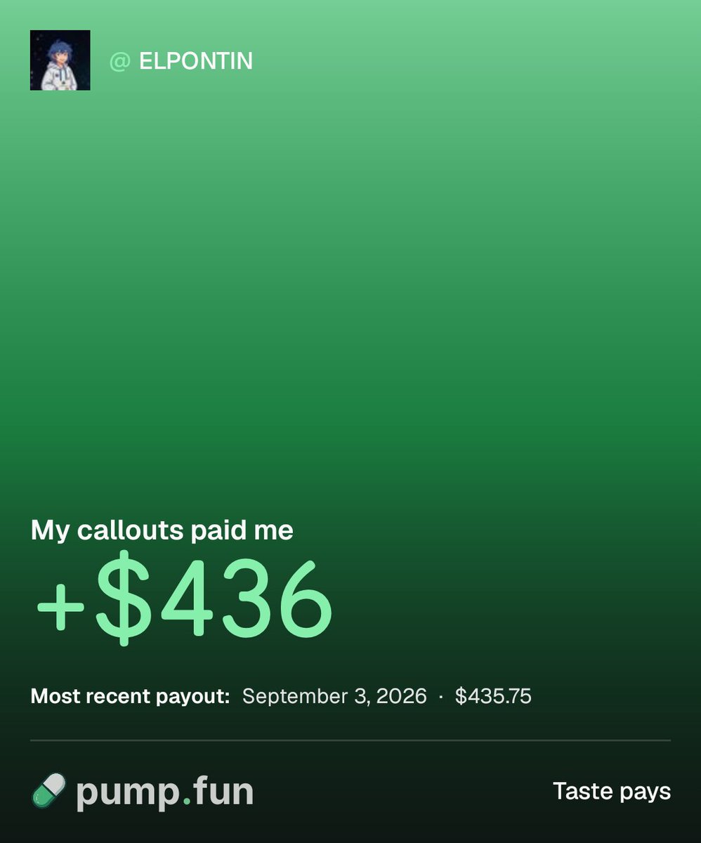 Ponyin's tweet photo. Holy shit.

Gajian anjir 400$ dari pumpfun callout 
Sehari loh ini gila.

Ty @sapijiju 

Gw bahkan ga verified disana. https://t.co/JvLHJTCQN1