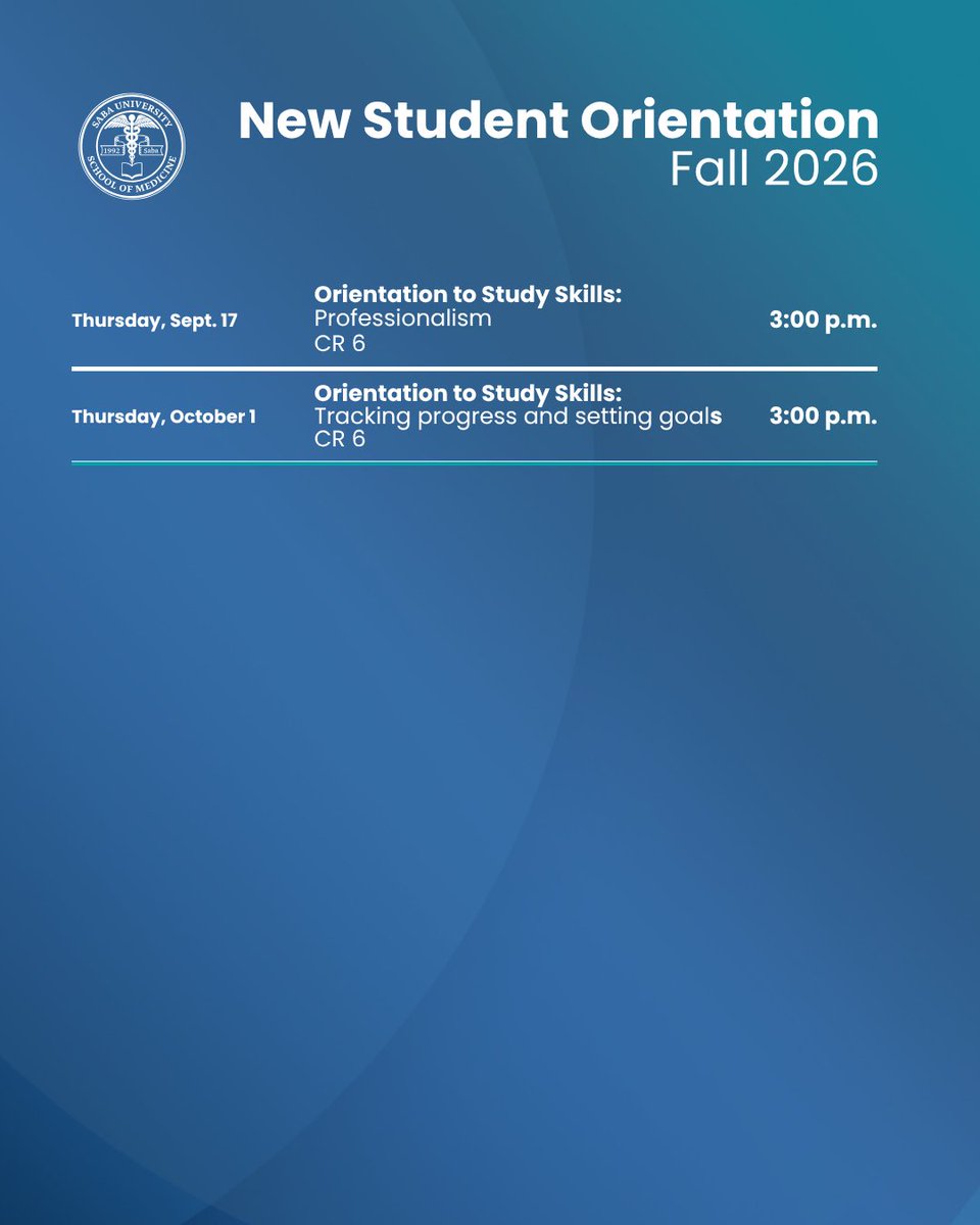 sabamedschool's tweet photo. The Fall semester is almost here! 🩺💙

We’re excited to welcome our new students to #SabaMedSchool. 

Check out our #MedSchool orientation activities and get ready to start your journey with the #SUSOM community! https://t.co/NYh6B6JuC4