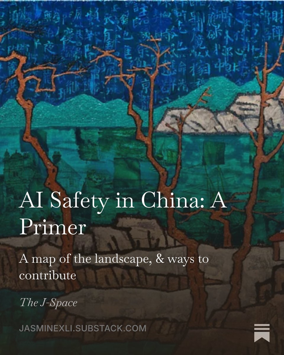 jasminexli's tweet photo. What's going on with AI safety in China?
I've written a brief primer. TLDR: there is concrete frontier safety engagement, but the field is small (~<100 full-time people, $20M/yr funding).
As more of us realize the need for 'international buy-in on 'frontier pacing', consider helping support coordination!