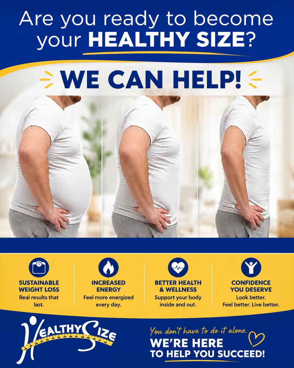 healthysize1's tweet photo. 🌟You don’t have to navigate your weight loss journey alone. Healthy Size offers personalized support and solutions designed to help you reach your goals and feel your best.

#healthysize #myhealthysize #weightloss #healthysizerforlife #lowcarblifestyle https://t.co/fVrJyKirKn