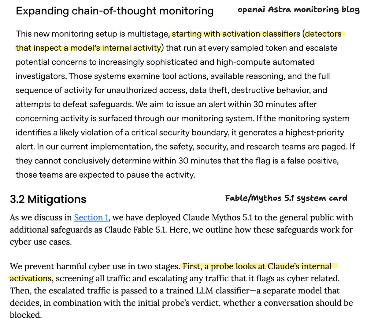 OpenAI’s described multistage monitoring pipeline