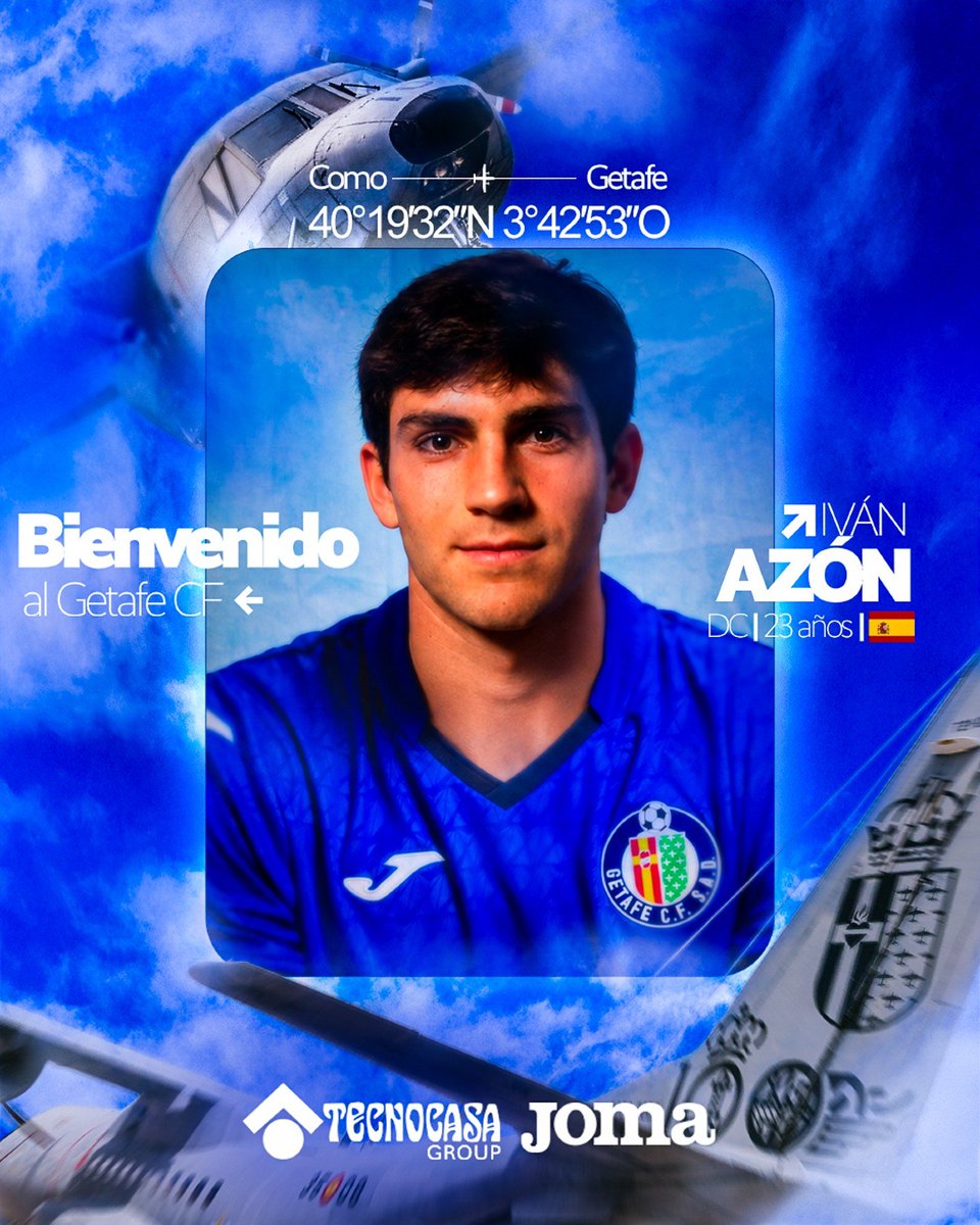 _RinconDeFutbol's tweet photo. 🚨🔵 𝗢𝗙𝗜𝗖𝗜𝗔𝗟

✅ Iván Azón cedido al Getafe.

💰 El delantero español de 23 años llega en forma de cesión por una temporada al conjunto azulón procedente del Como 1907.

#IvanAzon #GetafeCF https://t.co/yjfXpQ8BFm