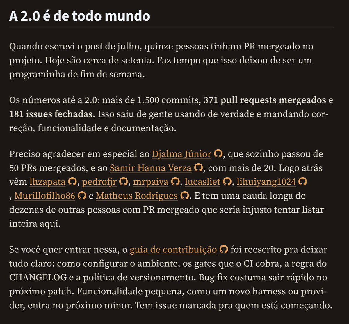 AkitaOnRails's tweet photo. Agradecimentos a quem tem testado e contribuído com o ai-memory:

https://t.co/LvFEA3bAWJ https://t.co/fgInls86wa