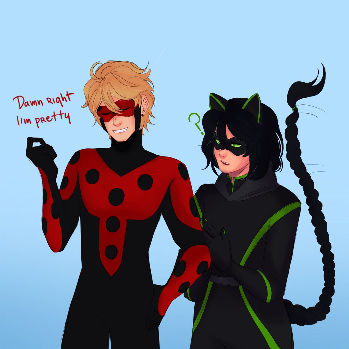 blondfreakdraws's tweet photo. They are best friends. Ofc they make fun of each other.
#miraculous #mlb #mlbtwt https://t.co/7UkFfTEw8S