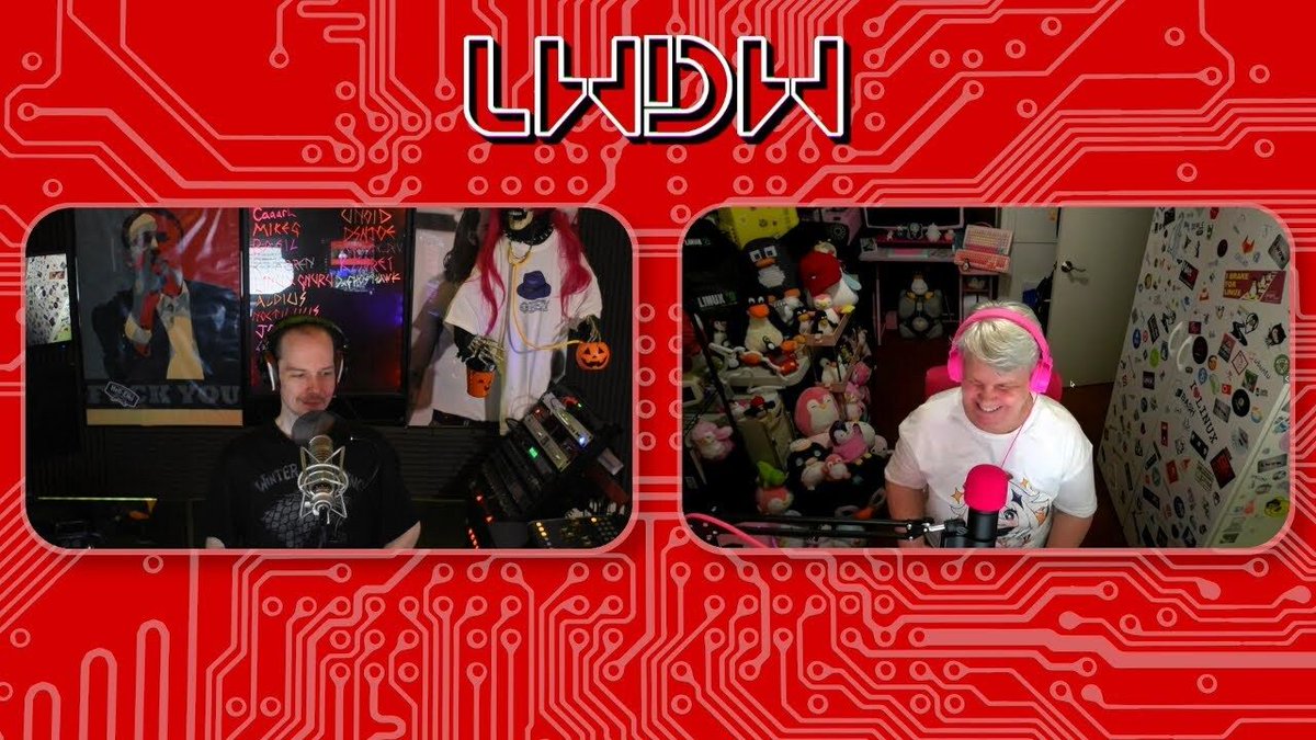jill_linuxgirl's tweet photo. LWDW is live on YouTube!!! 
Come have some fun and get some #Linux #News along the way! 
😍😂🐧🐧🐧

#OpenSource #podcast #technews
#SwitchtoLinux #FOSS
https://t.co/hXIsoDtCFL https://t.co/nCNc6bwPA9