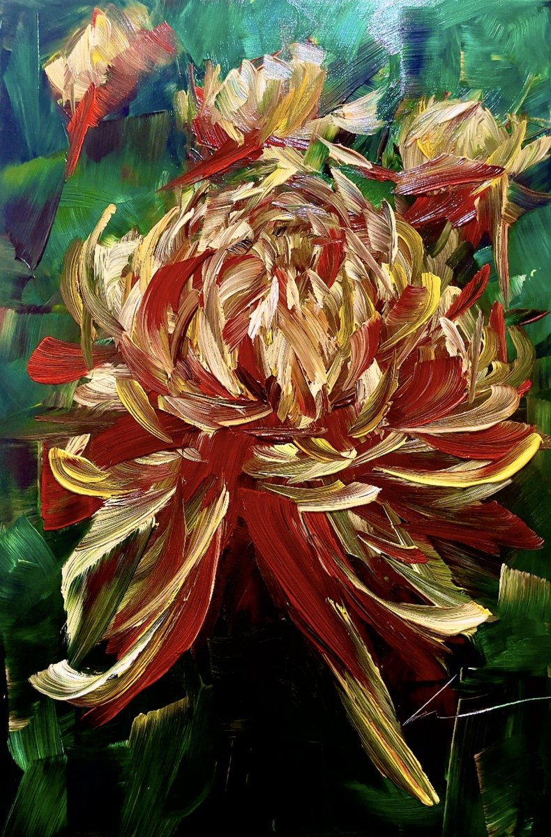 vera_kober_art's tweet photo. My flower painting of chrysanthemums https://t.co/0tJZyGLFnt