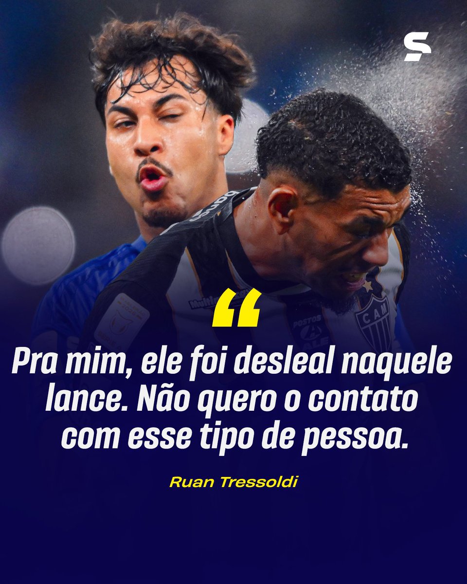 sportv's tweet photo. SOBRE O LANCE DO MINEIRÃO! 🏟️🐔🦊
Após a classificação contra o Cruzeiro na Arena, Ruan Tressoldi comentou sobre não ter cumprimentado Kaio Jorge na entrada do jogo.
📸: Getty Images
*Contém texto alternativo
#CopaDoBrasilNoSportv #AtleticoMG #Cruzeiro #Ruan #KaioJorge https://t.co/2DkaXB2L8r