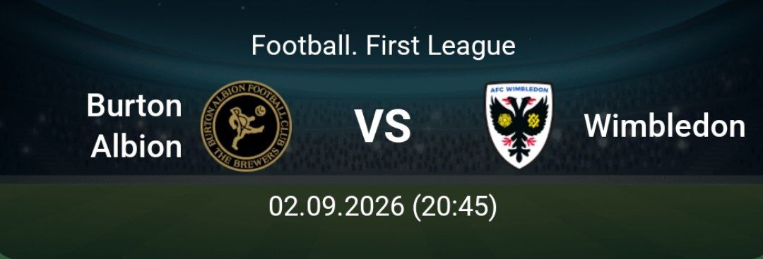 HtftA's tweet photo. 🚨Burton - AFC Wimbledon🚨

This match appears likely to end with a non-sporting outcome.
Burton is expected to lead at half time (HT), with Notts most likely to win by full time (FT).
⭐ Prediction: 2/1 https://t.co/5kXmakz5ay