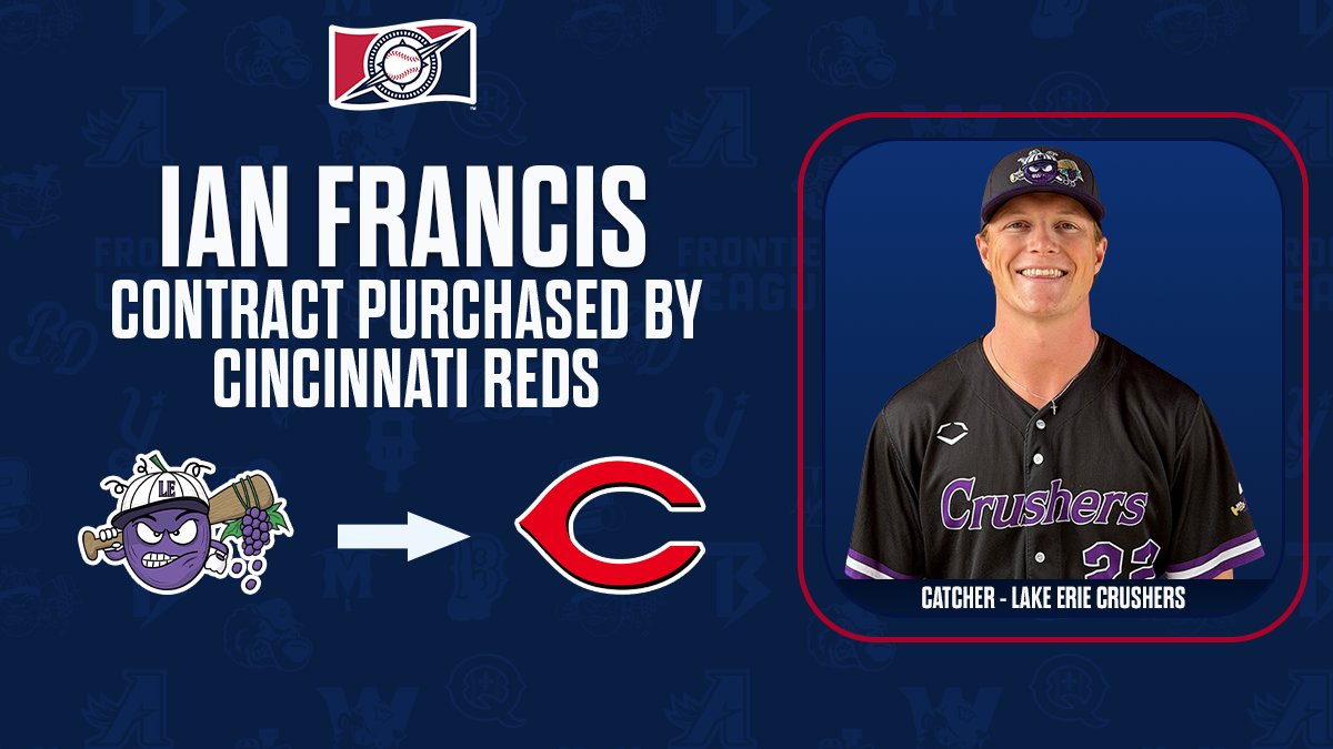 NAprobaseball's tweet photo. 🎉CONGRATULATIONS🎉 to @LECrushers catcher Ian Francis on having his contract purchased by the @Reds https://t.co/abjwNURINo