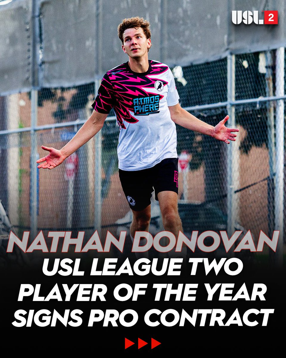 USLLeagueTwo's tweet photo. "Dr. Goals" goes pro 🩺

Check out Nathan Donovan's high-scoring journey to his first professional contract! https://t.co/2GnnhFNxsy
