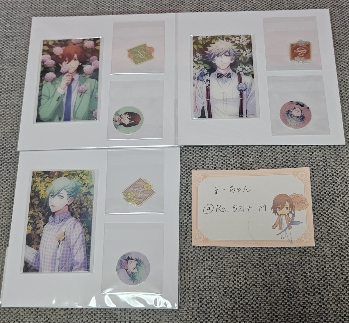 Re_0214_M's tweet photo. 【交換 譲渡】うたプリ ブロッコリーくじ Secret Garden Party Ver.
譲▶
D賞 音也3 翔1 セシル1 嶺二1 蘭丸1 藍1
求▷
C賞 D賞レン or 定価(+送料)
名古屋栄付近にて手渡しまたは郵送
纏めての方優先

検索からでもお気軽にお声掛けください。 https://t.co/zvbqcvfAQN