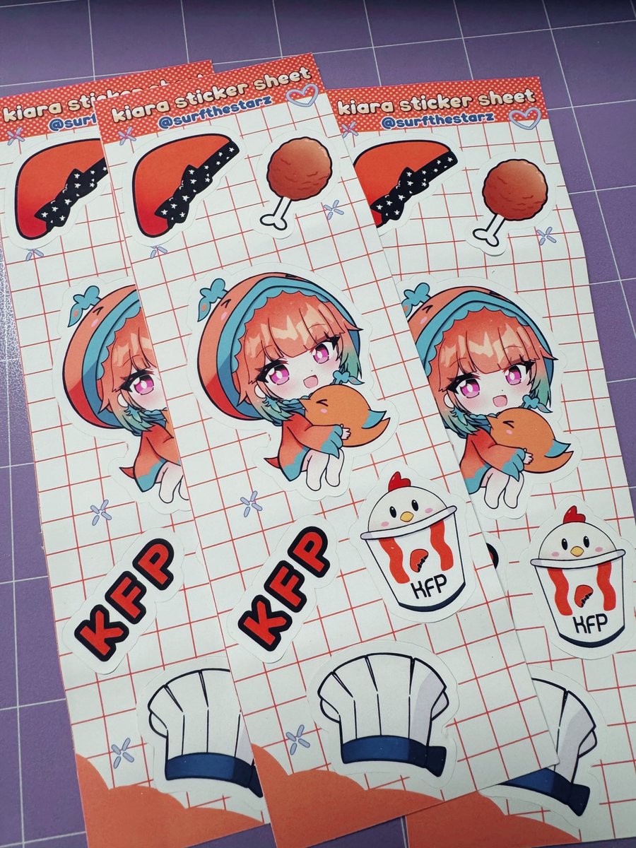 SurftheStarz's tweet photo. Slowly sharing everything I've been working on for the con~🖌️ 

MORE STICKER SHEETSSSS!

#KFPicasso https://t.co/zOfbcrrmar