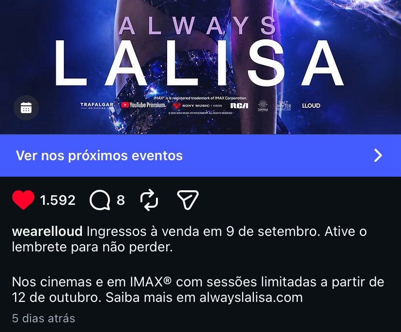 lalisabrasil's tweet photo. LLOUD está anunciando o documentário “Always Lalisa” também para o público brasileiro! Confira o anúncio em português-br.

#AlwaysLalisa @wearelloud https://t.co/VC79keIsTG