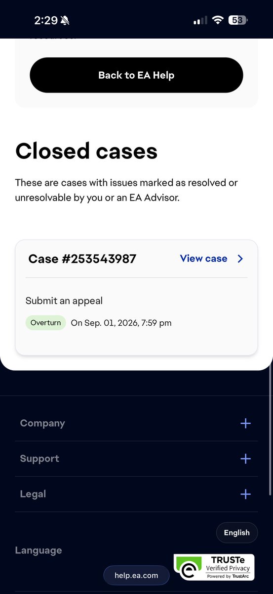 Bacaihao's tweet photo. My alt account (Bacaii1) was unbanned yesterday (9/1) after my second appeal. Thank you so much to everyone who has been checking in and supporting me.

I truly believe the second appeal through EA Help can make a huge difference. Unfortunately, my ALGS account (MingFeiLuu) missed the opportunity, so I’m still hoping to find someone who can manually review my case and help me.

I really appreciate everyone who has helped or reached out. 🙏