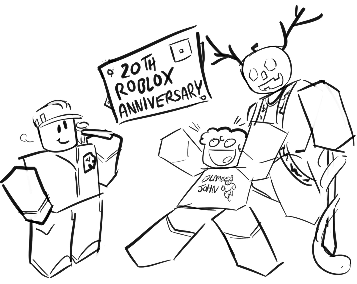 rblxforsaken's tweet photo. Happy 20th Anniversary Roblox! 

@Roblox https://t.co/CpZPcAr95s
