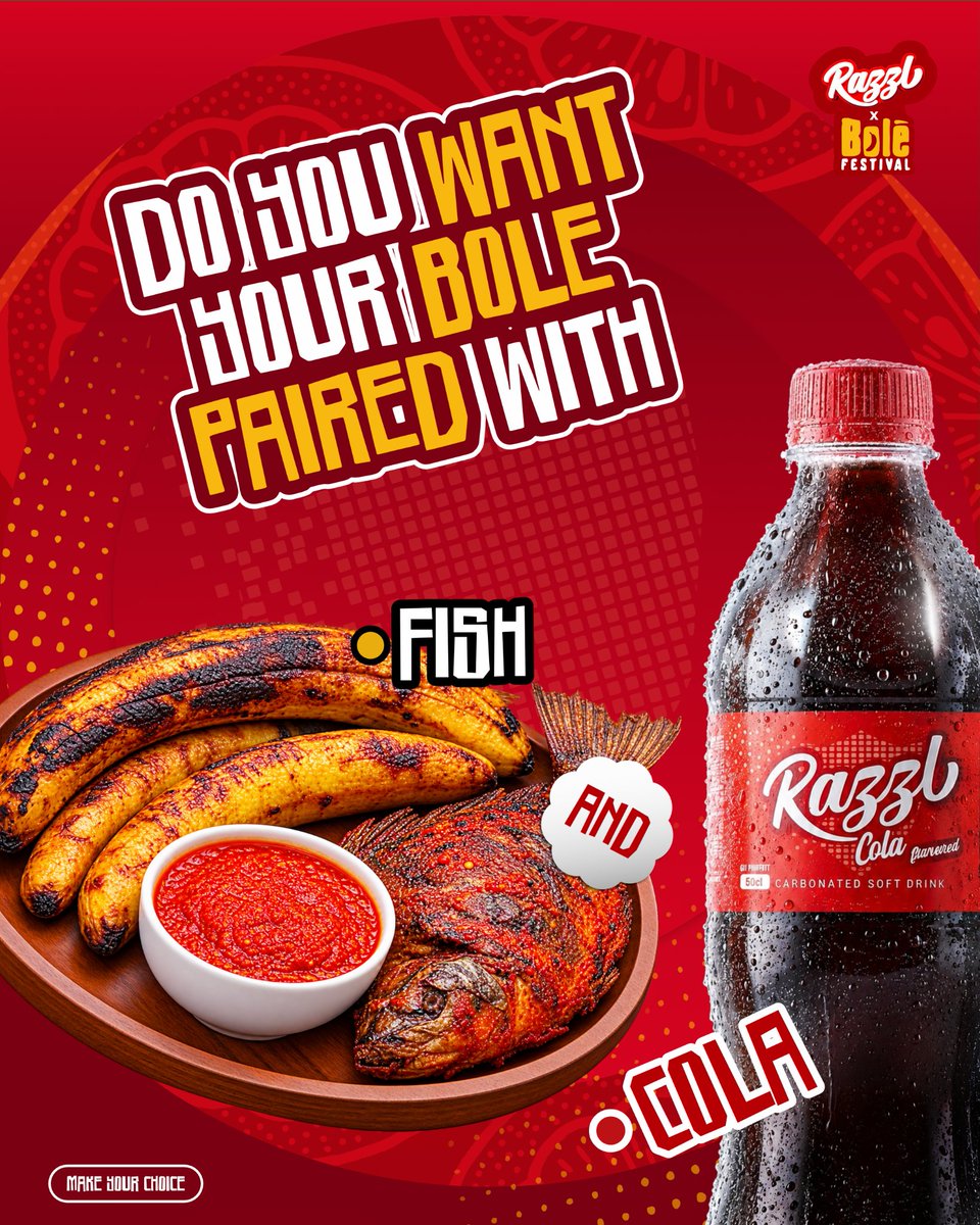 drinkrazzl_ng's tweet photo. Taste is personal. And choosing how you enjoy your Bole, even more so.

Do you want extra sauce or just like to keep it simple? https://t.co/7WmwiQvy6B
