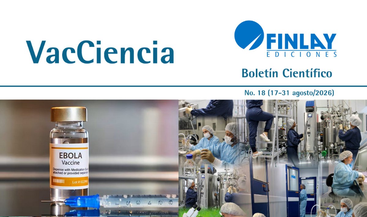FinlayEdiciones's tweet photo. 📢A su disposición el boletín VacCiencia # 18. Contiene en primera plana breve reseña sobre vacunas actuales contra la cepa Bundibugyo del Ébola, así como noticias, artículos científicos y patentes publicados recientemente sobre vacunas.
��https://t.co/n8Nids7a8A
@FinlayInstituto https://t.co/y3sDWPEN3p