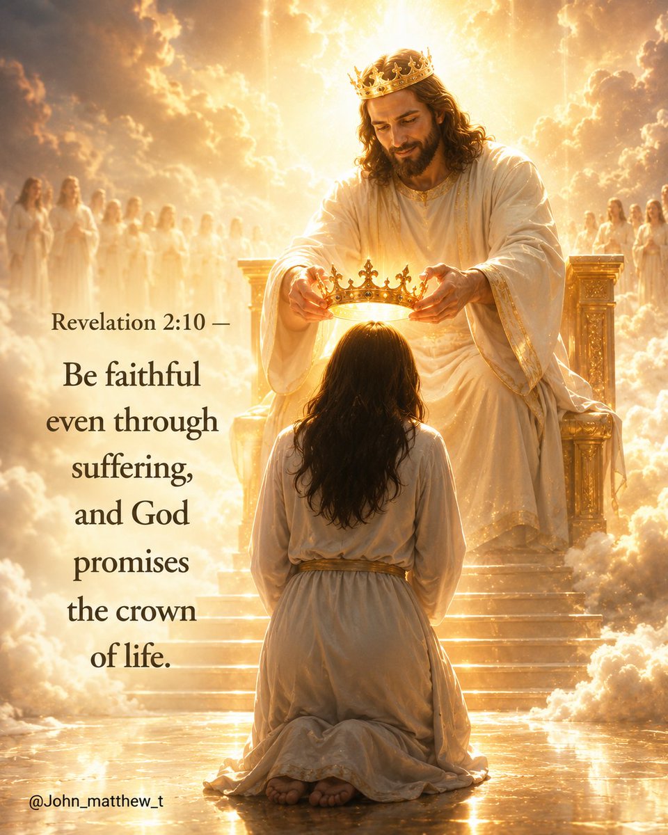 John_Matthew_T's tweet photo. Some seasons will hurt more than we ever expected. You may lose many things in this life, but never lose your faith in God.

Earthly rewards fade, but what Christ promises lasts forever. He sees the battles we fight in silence, the tears no one else sees and the faith we hold onto when no one is watching.

Stay faithful. Keep trusting Him. The crown of life awaits those who remain faithful. 👑❤️✝️