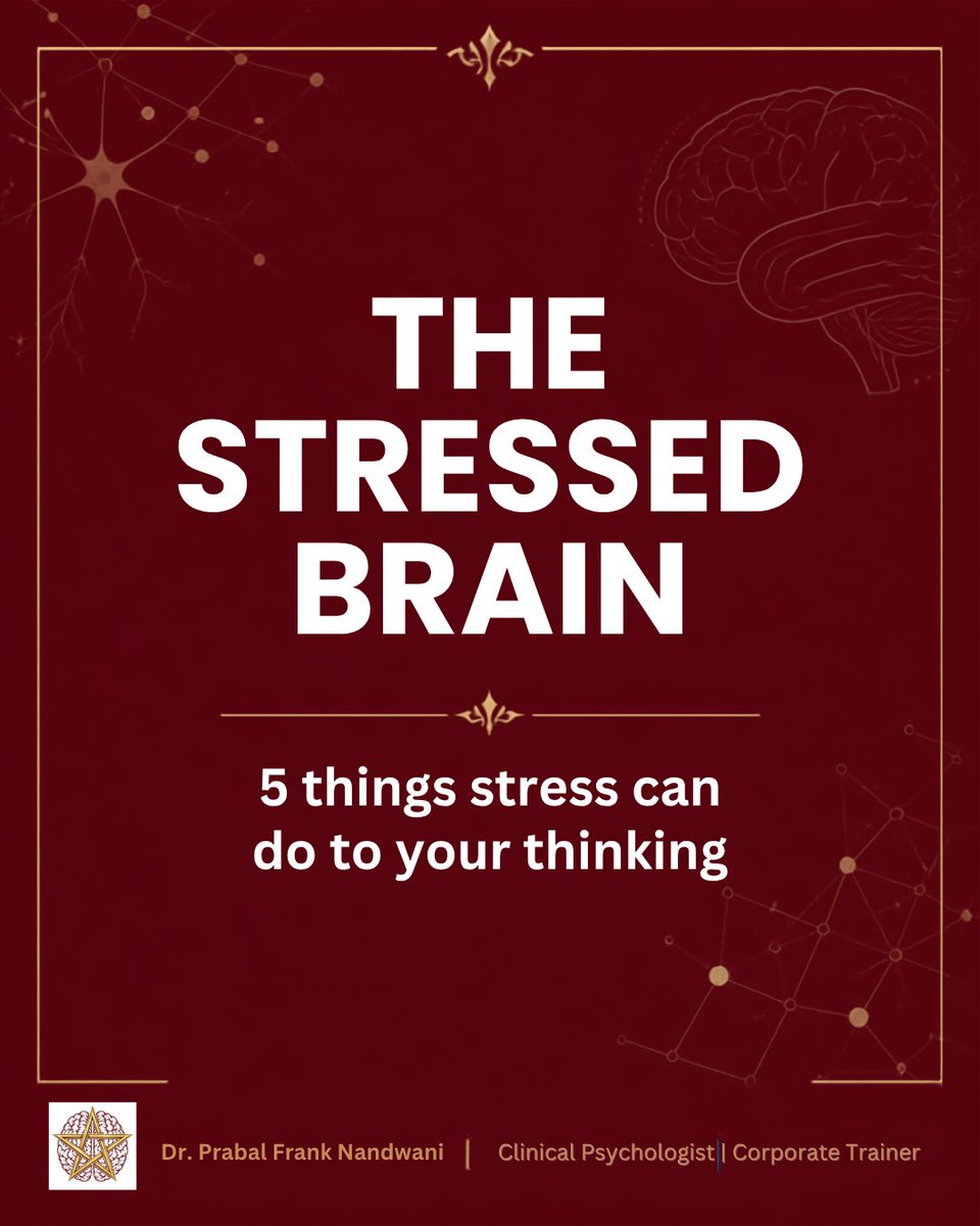 DrPrabalFrank's tweet photo. Stress doesn't only affect how we feel.

It can influence attention, emotional regulation, cognitive flexibility, decision-making and how we respond to perceived threats.

Understanding the stressed brain is an important part of psychological readiness. https://t.co/qUyMr11wUE