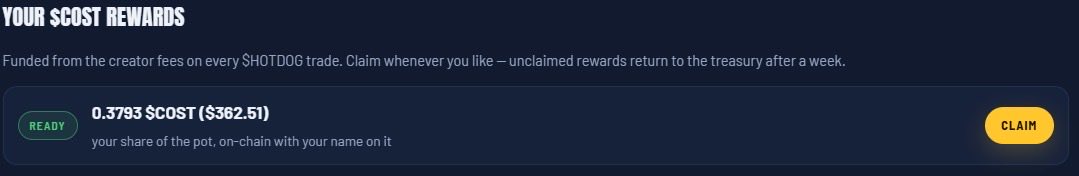 HotdogCostcoRH's tweet photo. The first distribution to membership card holders who scored points on the leaderboard has been completed. 

You can now claim your rewards at https://t.co/jwLp1o1VhM 

The countdown to the next distribution has begun! https://t.co/kI41XaYdFp