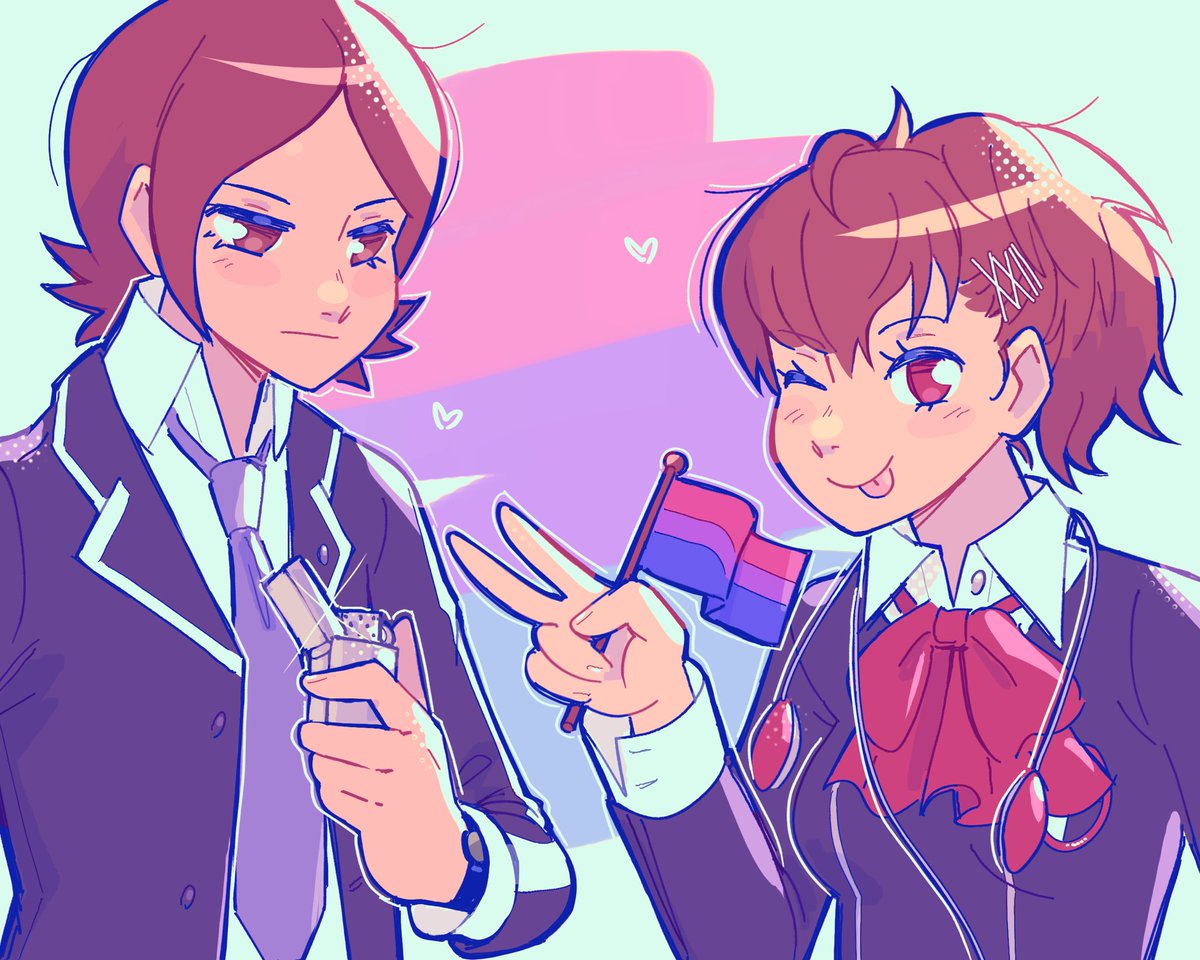 moocaron's tweet photo. It’s THEIR month!!!! 
#persona2 #persona3 https://t.co/CFxMlCOMlL