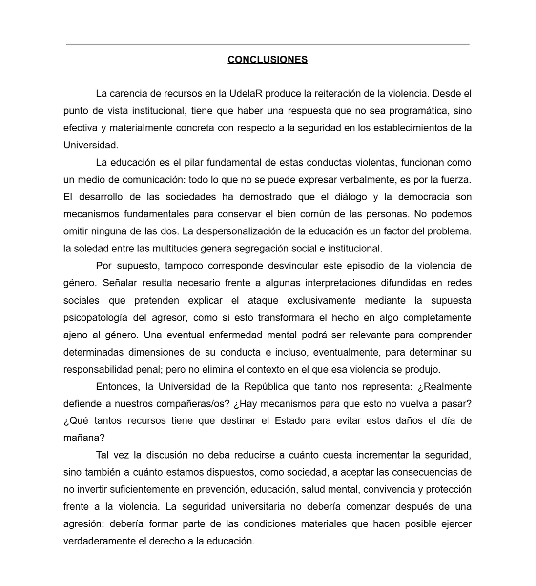 RodrigoBotti13's tweet photo. Se agrega por último unas conclusiones generales sobre la tentativa, aspectos sociológicos y presupuestales de la institución universitaria. https://t.co/5apkZ6lnu6
