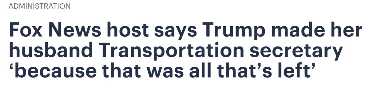 DemsReporter's tweet photo. So I guess that's how the qualification and selection process works for the Trump Administration. It's not merit based, it's "that's all that's left" based. https://t.co/v6t6VaCcrB