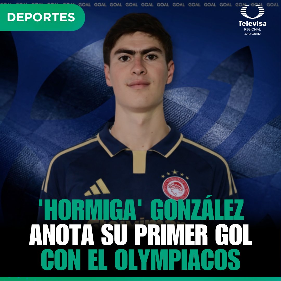 TelevisaPuebla's tweet photo. 🐜⚽ Armando 'La Hormiga' González tuvo su primera titularidad de ensueño con el Olympiacos en la Copa de Grecia. Armando abrió el marcador al minuto 34 con un impresionante gol, además de colaborar con una asistencia al 54'. #HormigaGonzalez #Olympiacos https://t.co/7J8tllKn3b